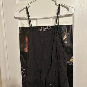 Black Lace Trim Cami Top